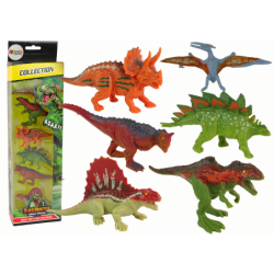 Dinosauruste kujukeste komplekt 6 tk Värviline