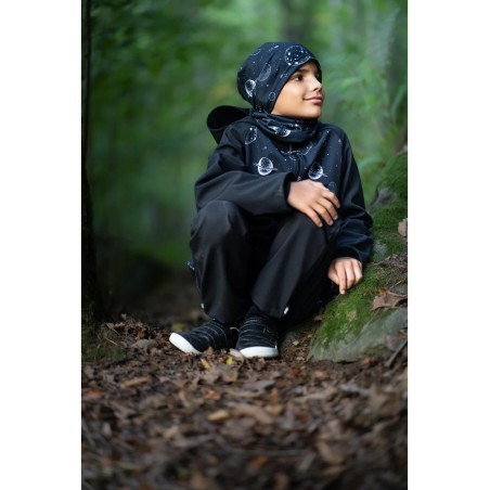 Softshell püksid fliisvoodriga Basic, must-planets