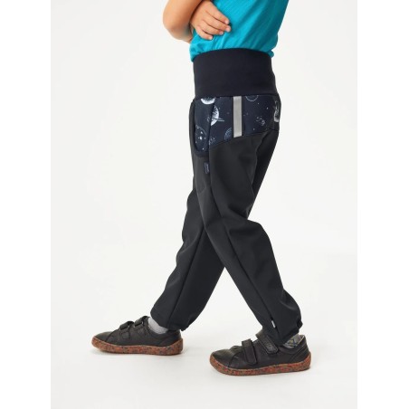 Softshell püksid fliisvoodriga Basic, must-planets