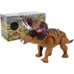 Dinosaurus Triceratops akuga töötav kollane