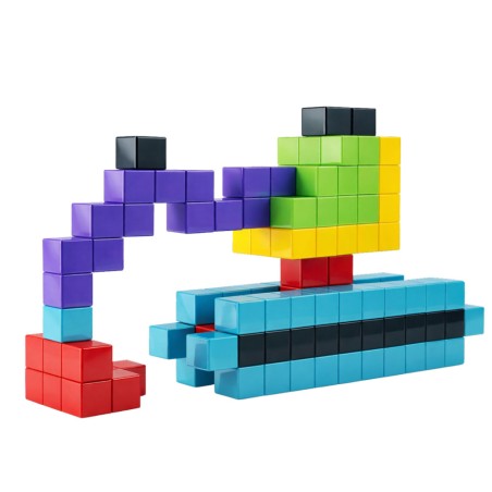 Magnetilised ehitusklotsid Kuubikud 3D Klotsid Värvilised 96 tk.