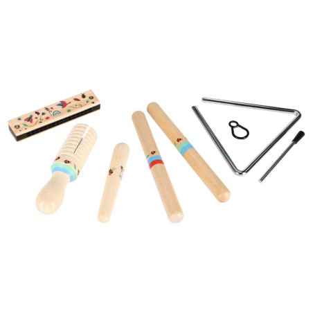 Puidust lastepillid, triangel, suupill, riiv