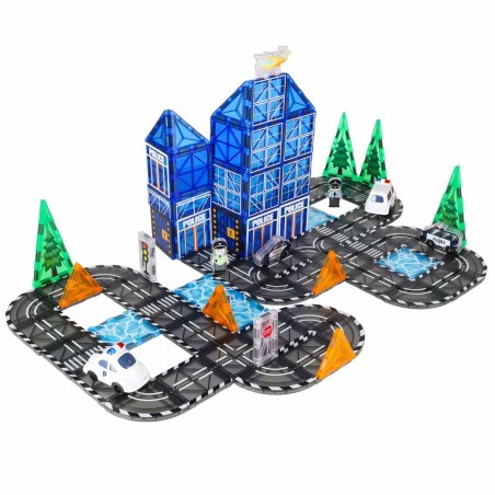 Magnetilised ehitusklotsid 3D politseiautod 91 osa