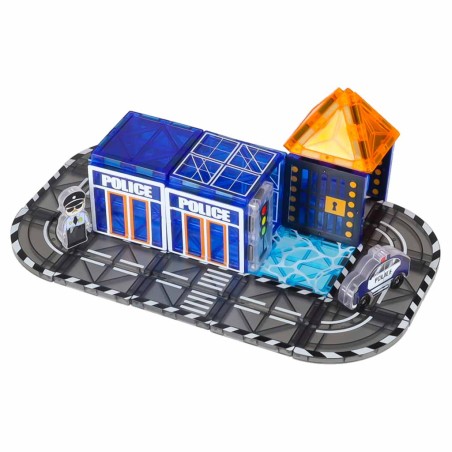 Magnetilised ehitusklotsid 3D politseiautod 91 osa