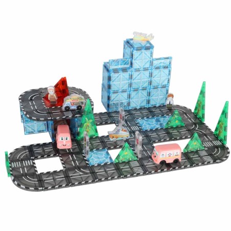 Magnetilised ehitusklotsid 3D linnaautod 91 osa