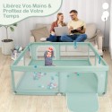 Väikelaste ja beebide vastupidav ohutu mänguaedik pehme hingava võrguga