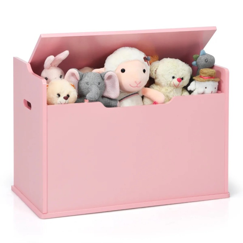 Mänguasjakast kaanega, pink, kandesangadega, roosa
