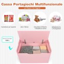 Mänguasjakast kaanega, pink, kandesangadega, roosa