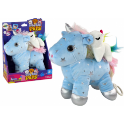 Unicorn Plush Sleeping Animal Hällilaul Sinine...