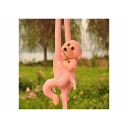 Plush Monkey Baby Maskotiga, roosa, 70 cm
