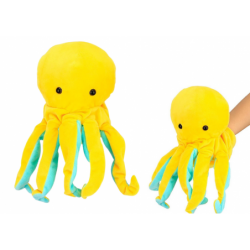 Plush Mascot Octopus Yellow Puppet 25 cm