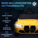 Elektriline lasteauto BMW M4 puldi, heli ja tuledega, kollane