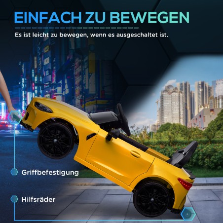 Elektriline lasteauto BMW M4 puldi, heli ja tuledega, kollane