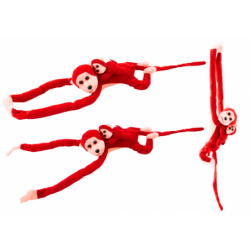 Mascot Plush Monkey with Baby, punane 90 cm