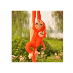 Mascot Plush Monkey with Baby, oranž 90 cm