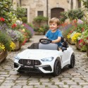 Laste elektriauto Mercedes AMG disainiga, 12 V, puldi ja LED-tuledega, valge