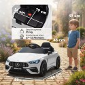 Laste elektriauto Mercedes AMG disainiga, 12 V, puldi ja LED-tuledega, valge
