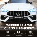 Laste elektriauto Mercedes AMG disainiga, 12 V, puldi ja LED-tuledega, valge