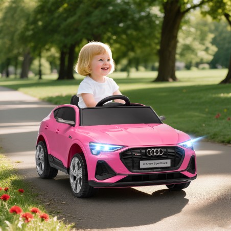 Audi e-tron 12 V elektriline lasteauto puldi ja turvavööga 3–5 a