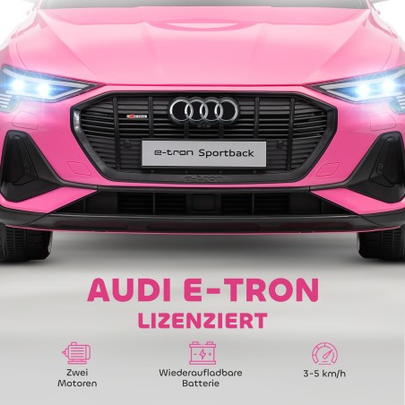 Audi e-tron 12 V elektriline lasteauto puldi ja turvavööga 3–5 a