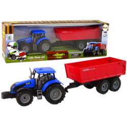 Traktor haagisega Põllumajandussõiduk Farm Blue