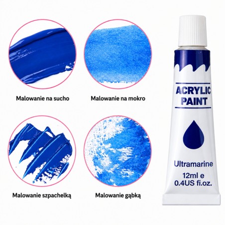 Artistic akrüülvärvide komplekt 24 värvi 12 ml