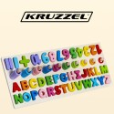 Puidust tähestiku ja numbrite pusle