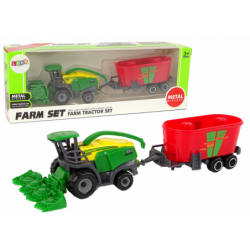 Harvester koos järelhaagisega...