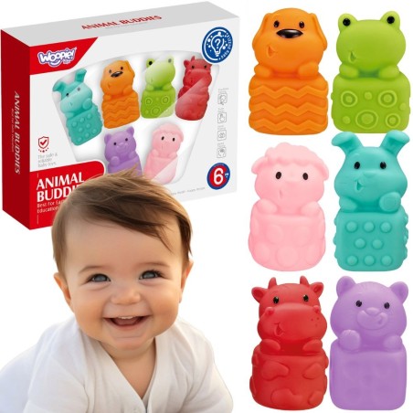 Pehmete sensoorsete loomade komplekt, 6 tk