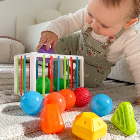 Paindlik Sensoorne Kuubiku Sorter Lastele Värvilised Kujundid 13 tk.