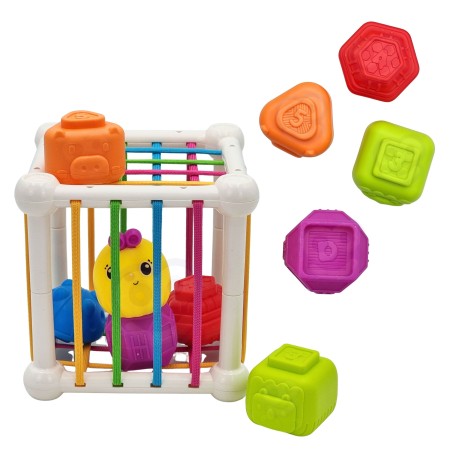 Paindlik Sensoorne Kuubiku Sorter lastele Loomadele + Kõrist 7 tk.