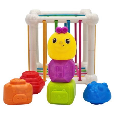 Paindlik Sensoorne Kuubiku Sorter lastele Loomadele + Kõrist 7 tk.