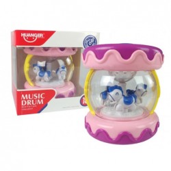 Värviline trumm koos lõbusate loomadega