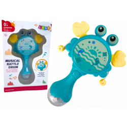 Baby Crab Rattle Drum Lights Meloodiad Blue