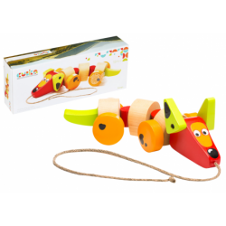 Puidust taksikoer nööril Pull Toy 13623
