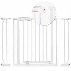 Valge turvavärav 75–105 cm
