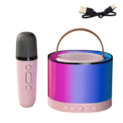 RGB juhtmeta karaoke kõlar mikrofoniga