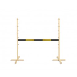 Hüppetakistus hobihobusele 120cm, tala must/kuldne