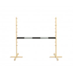 Hüppetakistus hobihobusele 120cm, tala must/hõbe