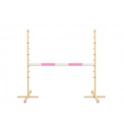 Hüppetakistus hobihobusele 120cm, tala heleroosa