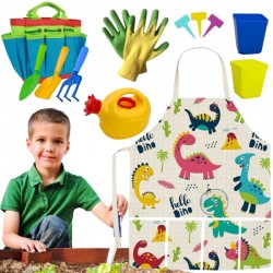 Väikese aedniku komplekt, 15 osa, dinosaurus