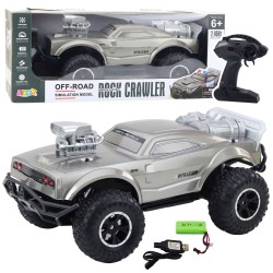 Suur kaugjuhtimisega maastikuauto, hõbedane, 1:8