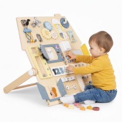 Suur puidust sensoorne tegelustahvel lastel XL