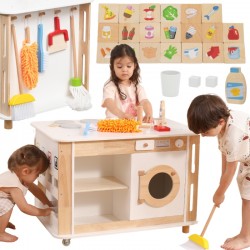 Puidust 3in1 kodukeskus lisatarvikutega –...