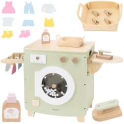 Puidust pesumasin lastele aksessuaaridega