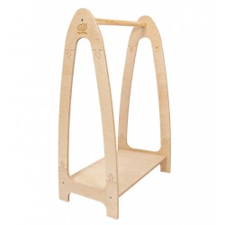 Laste puidust riidestange Soft, väike, naturaalne