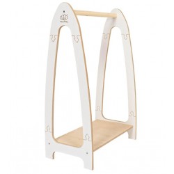 Laste puidust riidestange Soft, väike, valge