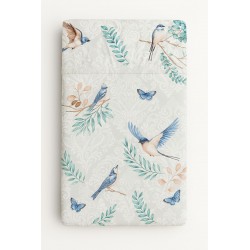 Kummiga voodilina 120x60 cm, blue birds