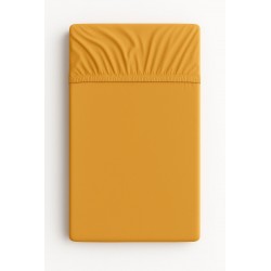 Kummiga voodilina 120x60 cm, sinepikollane