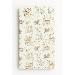 Kummiga voodilina 120x60 cm, woodland olive